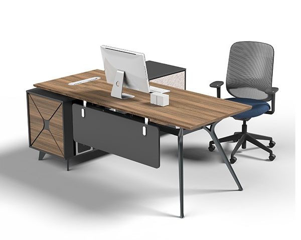 BUREAU DIRECTION SFL-D0218 (L/R) 1800*1600x700 COULEUR B070 TEAK