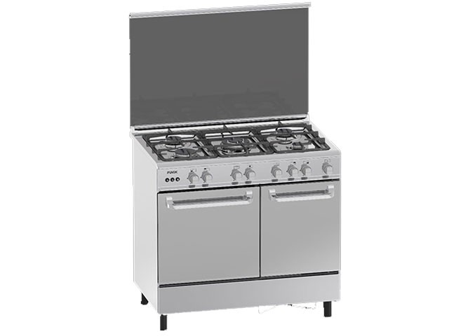 CUISINIERE 5 FEUX FINIX 90X60 G95NE-M (62V11T2G1X) AVEC NICHE INOX